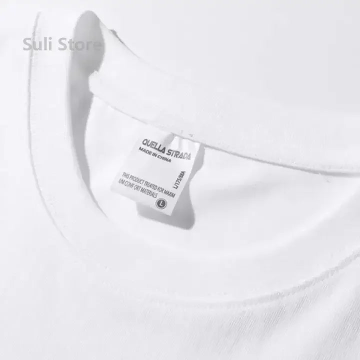 600g Heavy-duty Cotton Short Sleeved T-shirt for Men's Fashion Pure Cotton Thickened Short Sleeved Half Sleeved Tee - Tasawoq