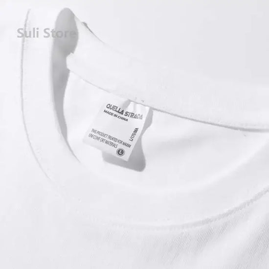 600g Heavy-duty Cotton Short Sleeved T-shirt for Men's Fashion Pure Cotton Thickened Short Sleeved Half Sleeved Tee - Tasawoq