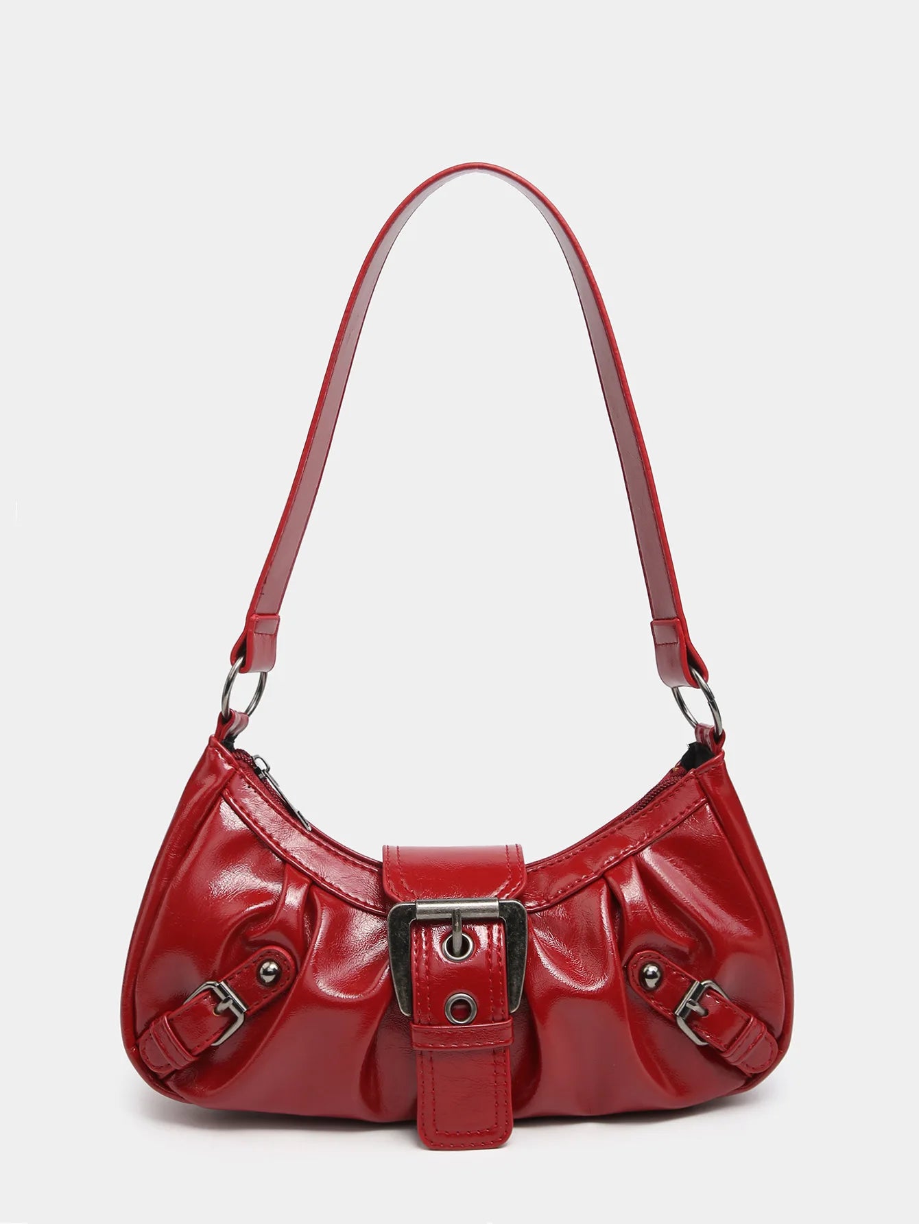 2024 spring hot selling Maillard style retro style small bag spicy girl Y2K wasteland style vintage leather shoulder armpit bag - Tasawoq