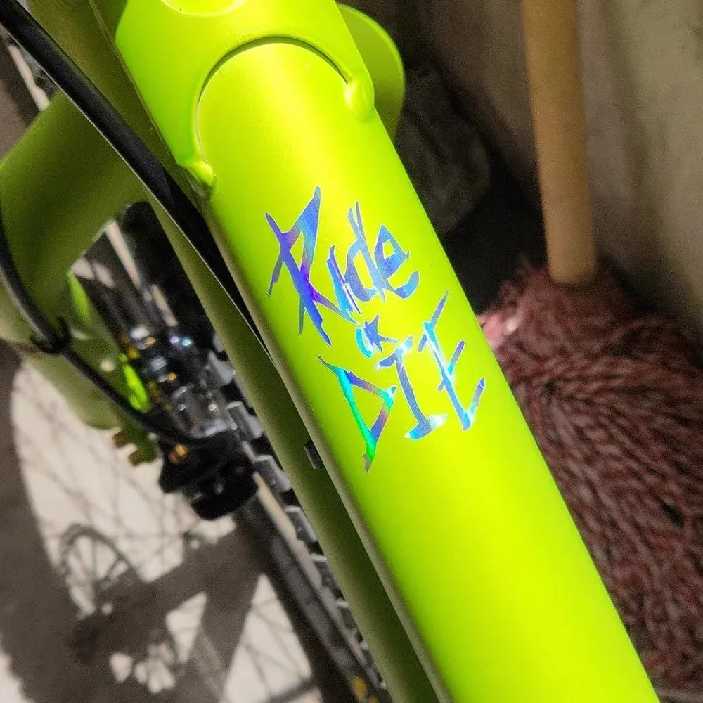 1PC Ride or Die Bike Frame Stickers Bicycle Top Tube Waterproof Vinyl Decals for MTB Bicycle Decorative Motorcycle Accessories - Tasawoq