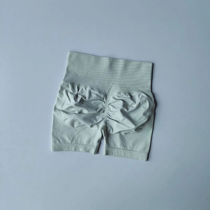 Peach Hip Lifting Sports Shorts Women High Waist and Waist Tightening Slimming Running Hip Speed Drying Three Point Tight Pants - Tasawoq