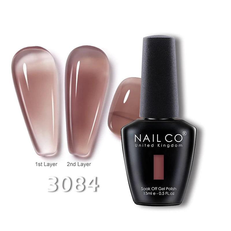 NAILCO 15ml Fresh Series Gel Nail Polish Design UV&LED Nail Gel Spring Summer Color Vernis Nail Art Glitter All For Manicure Set - Tasawoq