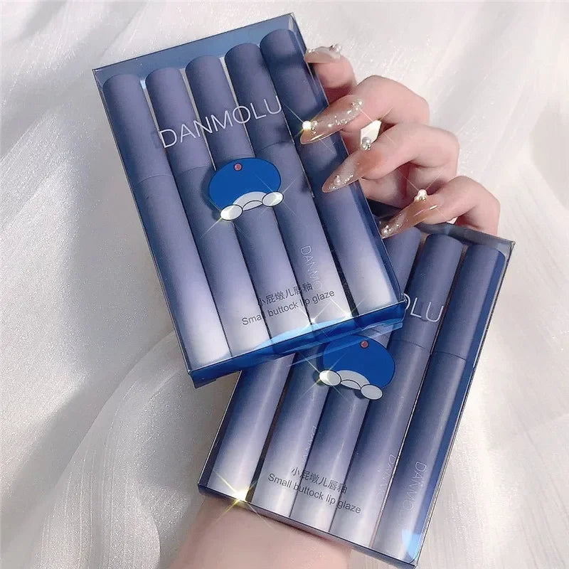 Lipstick Set 5 Colors Matte Long Lasting Waterproof Non-Stick Cup Lip Glaze Not Easy To Fade Red Lips Lip Tint Cosmetic Makeup - Tasawoq