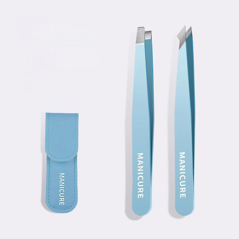 Colorful Eyebrow Tweezer Hair Beauty Fine Hairs Puller Stainless Steel Slanted Eye Brow Clips Removal Makeup Tools - Tasawoq