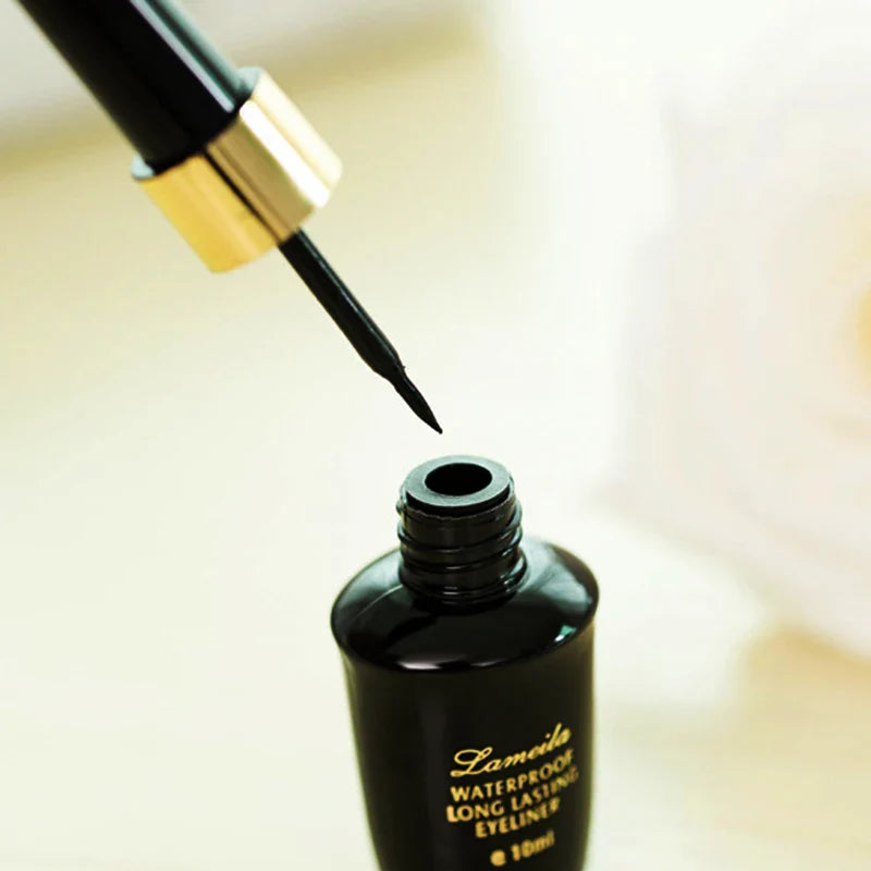 Long-lasting hard-tipped gel eye ultra-fine waterproof black liquid eyeliner pen - Tasawoq