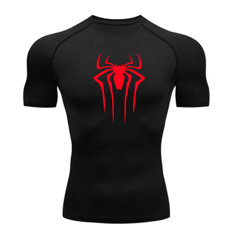 New Compression Shirt Men Fitness Gym Super Hero Sport Running T-Shirt Rashgard Tops Tee Quick Dry Short Sleeve T-Shirt For Men - Tasawoq