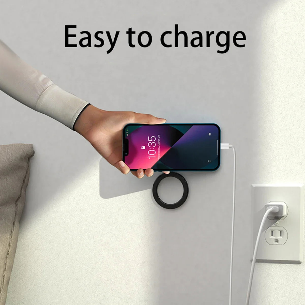 Magnetic Ring Holder For iPhone 15 14 13 12 Pro/Plus Wall Mobile Phone Magnet Stand in Car Cell Phone Metal Bracket Magnet Mount