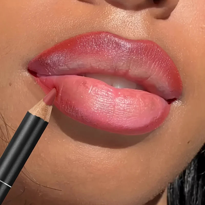 Luxury Matte Lip Liner, Long-Lasting, Smooth Application for Perfect Outline & Filling, Versatile Shades for All Skin Types - Tasawoq