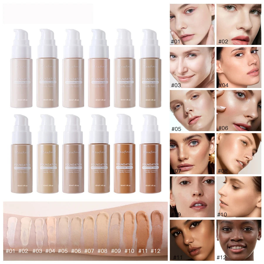 Liquid Foundation Effective Concealer Waterproof Sweat-resistant Makeup Professional Cosmetics - Tasawoq