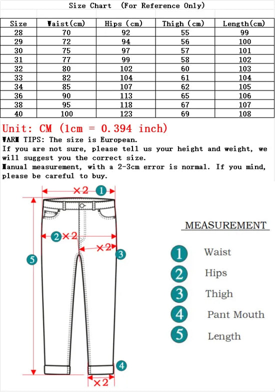 Spring Autumn New Men's Pure Black Slim Jeans Elastic Straight Pants Business Fashion Leisure Korean Vintage Denim Pants Male - Tasawoq