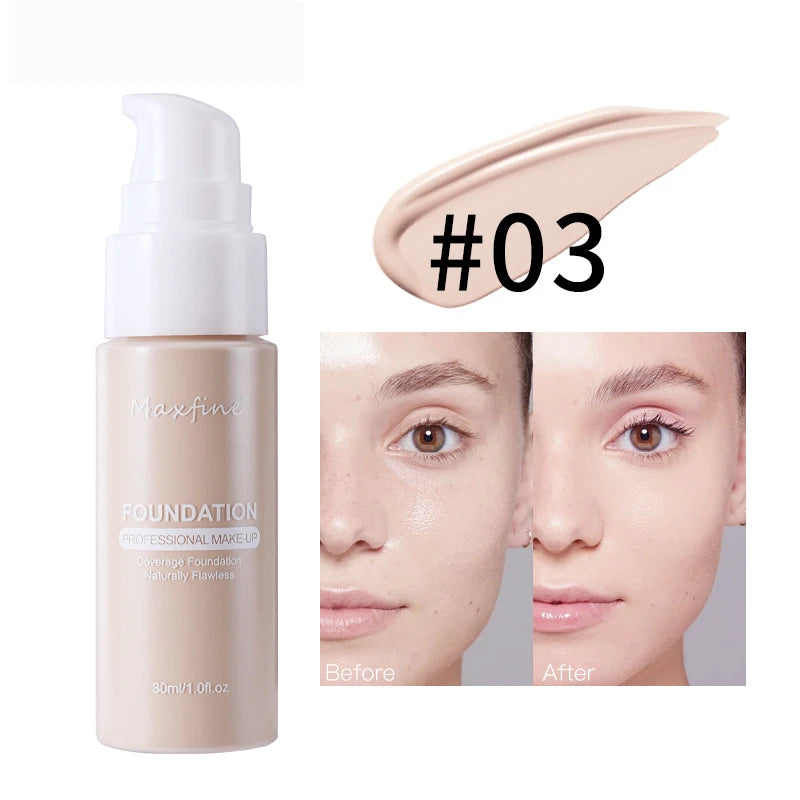 Liquid Foundation Effective Concealer Waterproof Sweat-resistant Makeup Professional Cosmetics - Tasawoq