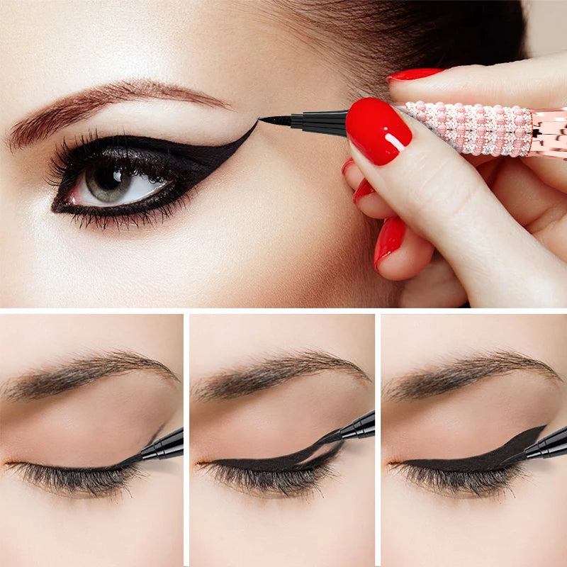 Liquid Eyeliner Pen Waterproof Black Long-Lasting Eye Liner Pencil Thick Quick-Dry Cosmetics Makeup Tool - Tasawoq