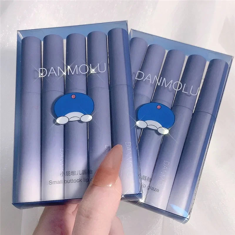Lipstick Set 5 Colors Matte Long Lasting Waterproof Non-Stick Cup Lip Glaze Not Easy To Fade Red Lips Lip Tint Cosmetic Makeup - Tasawoq