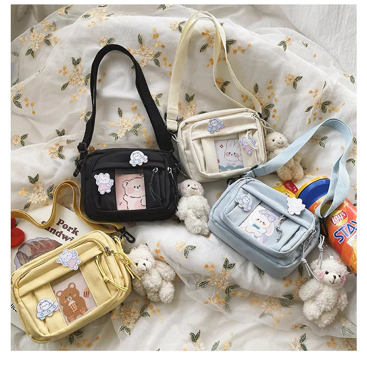 New Kawaii Bag Girls 2025 New JK Transparent Bag Small Crossbody Bag For Women Purses and Handbags Shoulder Bag Itabag Bolso - Tasawoq
