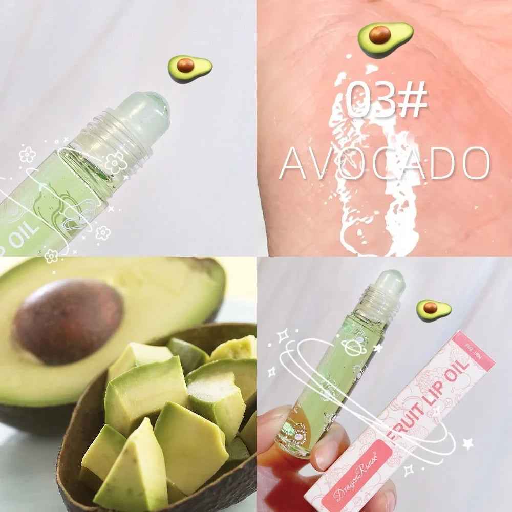 Roll-On Lip Oil, Moisturizing and Hydrating Lip Gloss, Nourishing Lip Balm Liquid for Smooth and Soft Lips, Long-Lasting Shine - Tasawoq
