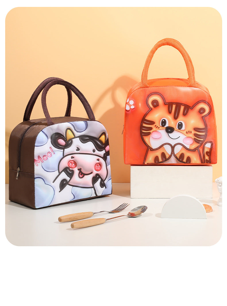 3D Cartoon Lunch Bag Insulated Thermal Food Portable Lunch Box Functional Food Picnic Lunch Bags for Women Kids
