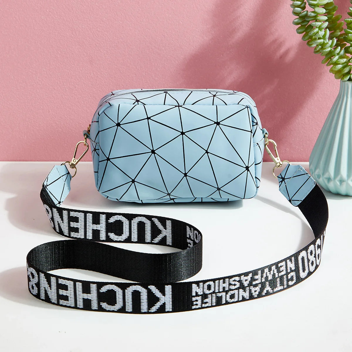 Women Laser Crossbody Bag Sling Shoulder Bag Jelly Holographic Square Messenger Satchel Bag For Lady Daily Small Handbag Purse - Tasawoq