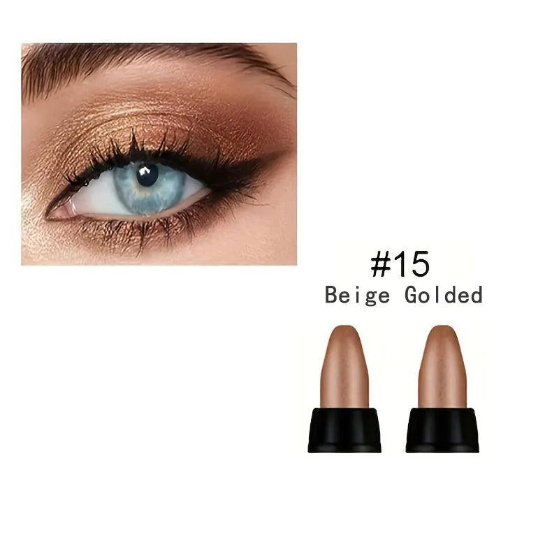 16 Colors Pearlescent Eyeliner, Color Glitter Waterproof Long-Lasting Eye Makeup Non-smudge Eyeliner - Tasawoq
