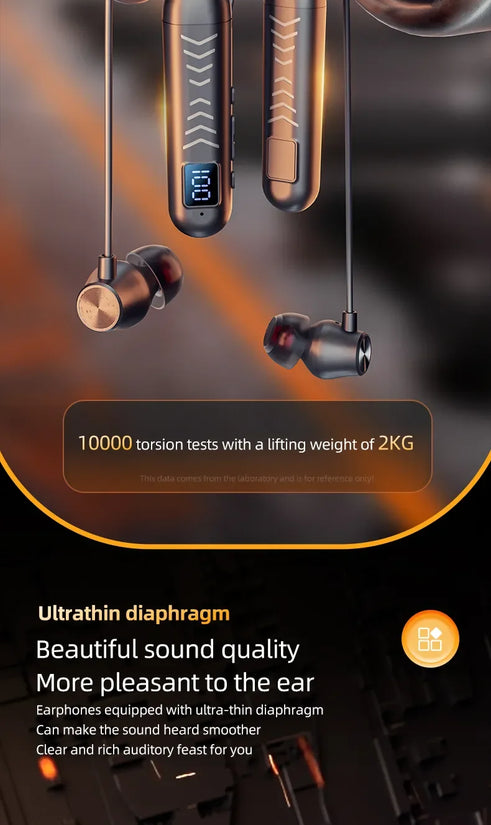 2023 New True Wireless BT Headphones: High Quality, Long Life, Digital Display and Pluggable Memory Card Playback! - Tasawoq