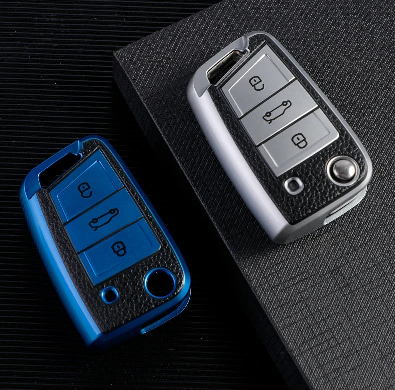 Car Key Cover Fob Case Shell For Volkswagen VW Polo Golf 7 MK7 Tiguan passat For Skoda Octavia Kodiaq Karoq For Seat Ateca Leon