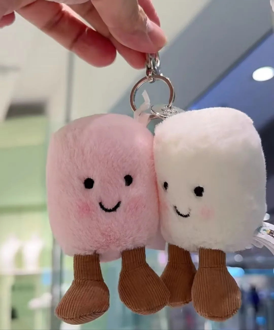 Jelly Cat Plush Cotton Candy Two Tone Cute Soft Two Tone Keychain Bag Pendant Plush Accessories Doll Car Pendant Holiday Gifts - Tasawoq
