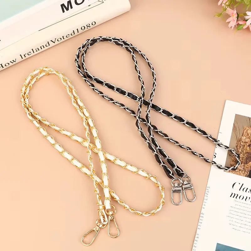120cm Purse Chain Strap Crossbody Handbag Chains Replacement Leather Shoulder Bag Chain Straps Diy Women Girl Bag Part Accessory - Tasawoq