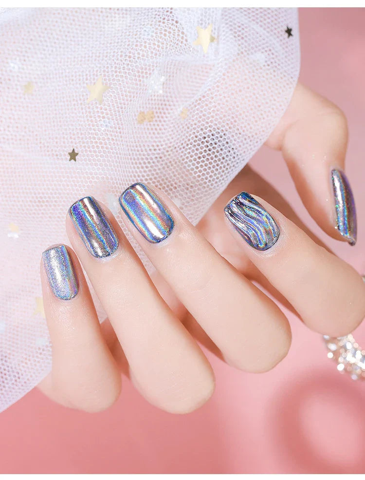 Nail Art Mirror Glitter Powder Rose Gold Silver Metallic Effect Nail Glitters For Nails UV Gel Polish Nails Chrome Pigment Decor - Tasawoq
