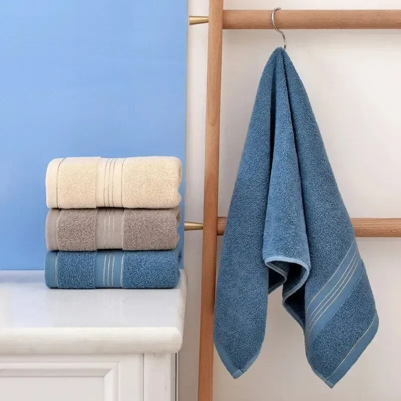 2 Towels Thickened Absorbent Towel Pure Cotton Quick Absorbent Soft Quick Dry Thickened Face Towel - Tasawoq