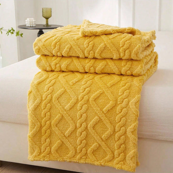 1pc Single-Layer Coral Fleece Blanket, Lightweight & Multi-Purpose Blanket Bed Cover,For Living Room Sofa Cover, Nap Blanket - Tasawoq