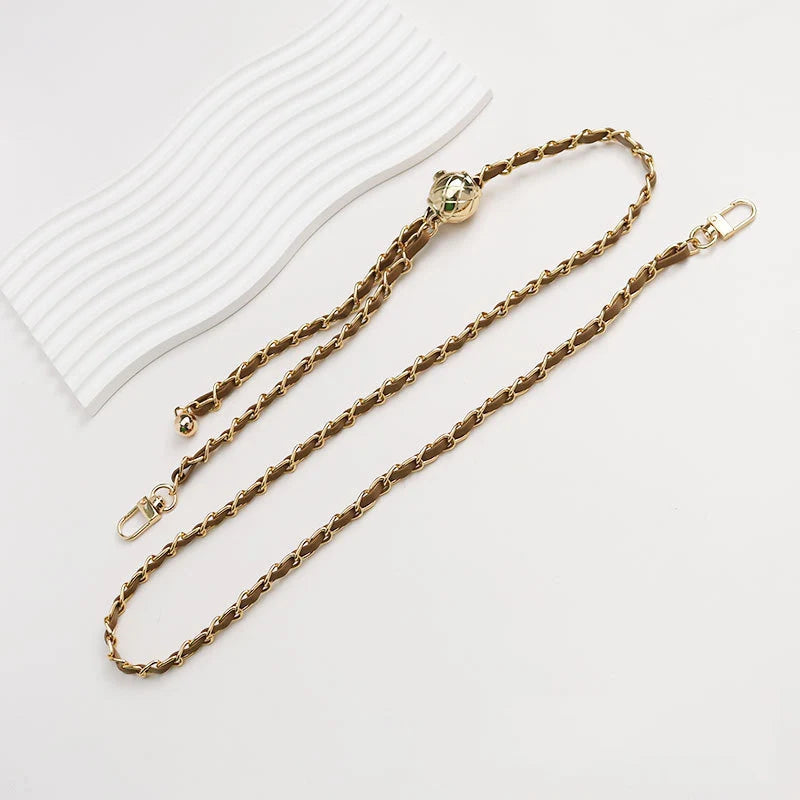120cm Purse Chain Strap Crossbody Handbag Chains Replacement Leather Shoulder Bag Chain Straps Diy Women Girl Bag Part Accessory - Tasawoq