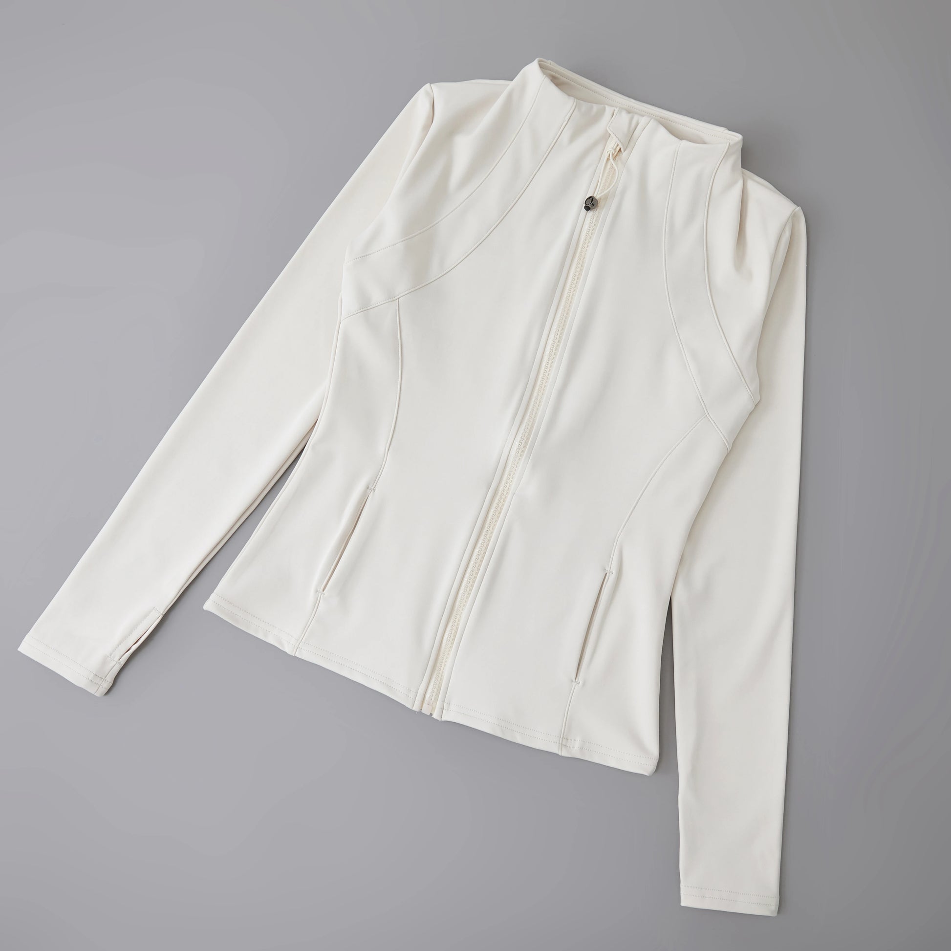 New yoga wear ladies coat round high elastic loose exercise yoga fitness long sleeve stand-up collar yoga tops - Tasawoq