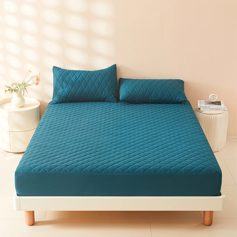 1pc 3D Air Fabric Thick Mattress Cover, 100% Waterproof Mattress Protector, Soft and Breathable Fitted Bed Sheet (No Pillowcase) - Tasawoq