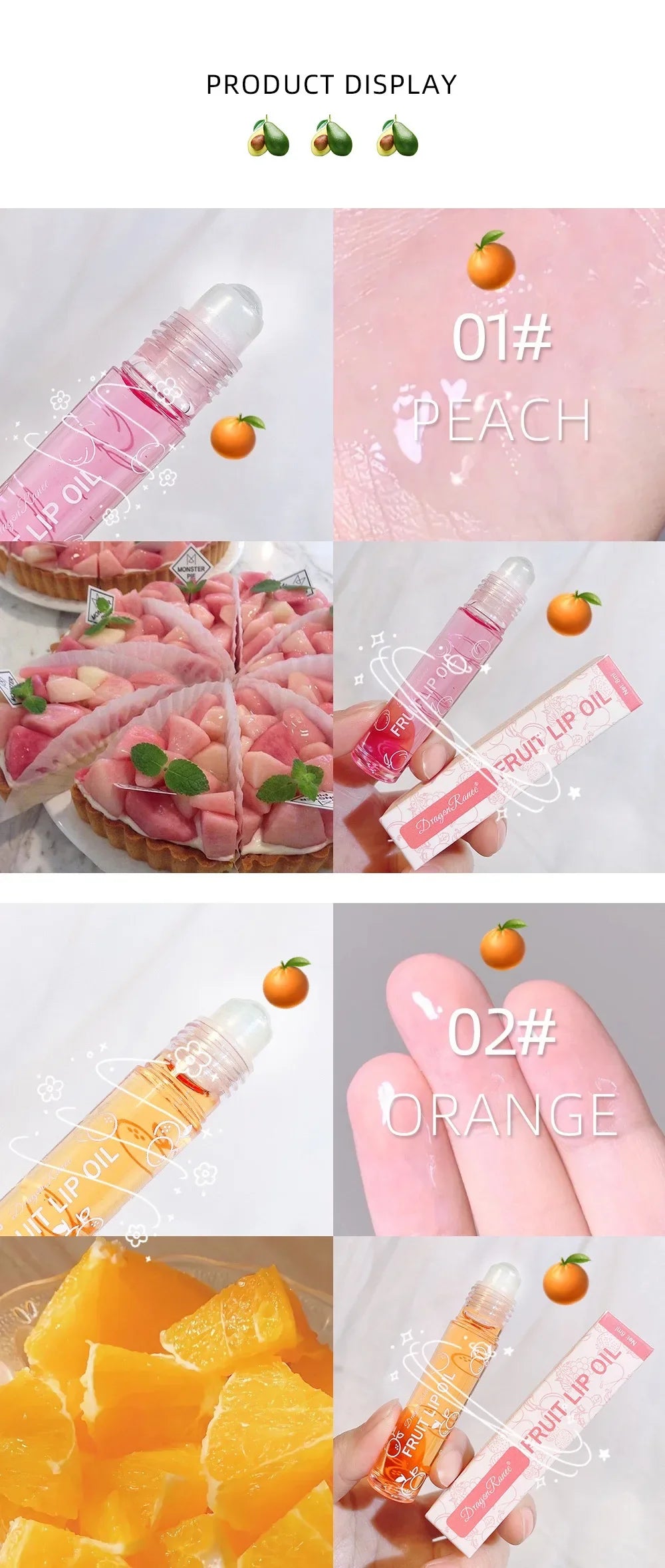 Roll-On Lip Oil, Moisturizing and Hydrating Lip Gloss, Nourishing Lip Balm Liquid for Smooth and Soft Lips, Long-Lasting Shine - Tasawoq