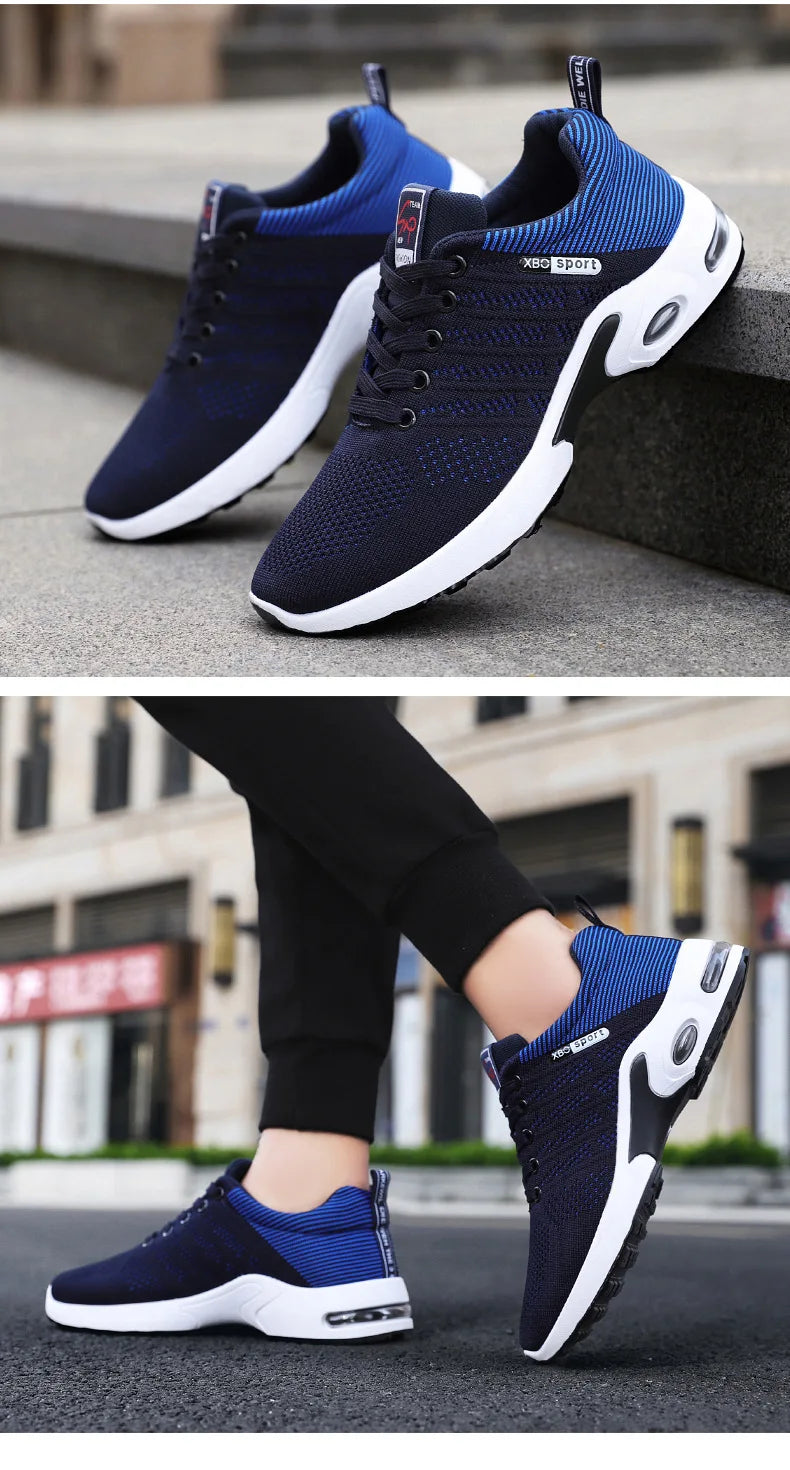 Shoes men 2025 new trend men's shoes breathable lace-up running shoes Korean version light casual sports shoes - Tasawoq