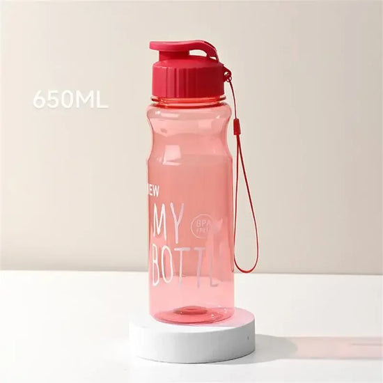 Gift Plastic Water Bottle Large Capacity Sports Kettle Wholesale Transparent Cold Water Cup Outdoor Portable 650ml