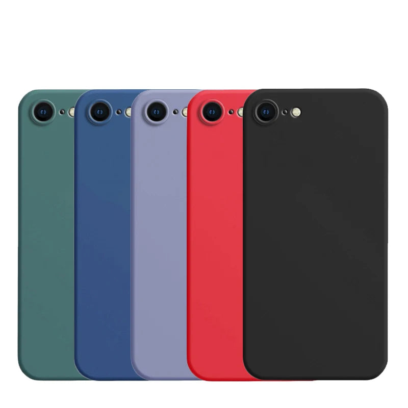 For iPhone 8 Case For iPhone SE 2022 2020 7 8 Cover Case Luxury Shockproof Soft TPU Liquid Silicone Phone Back Case For iPhone 8 - Tasawoq