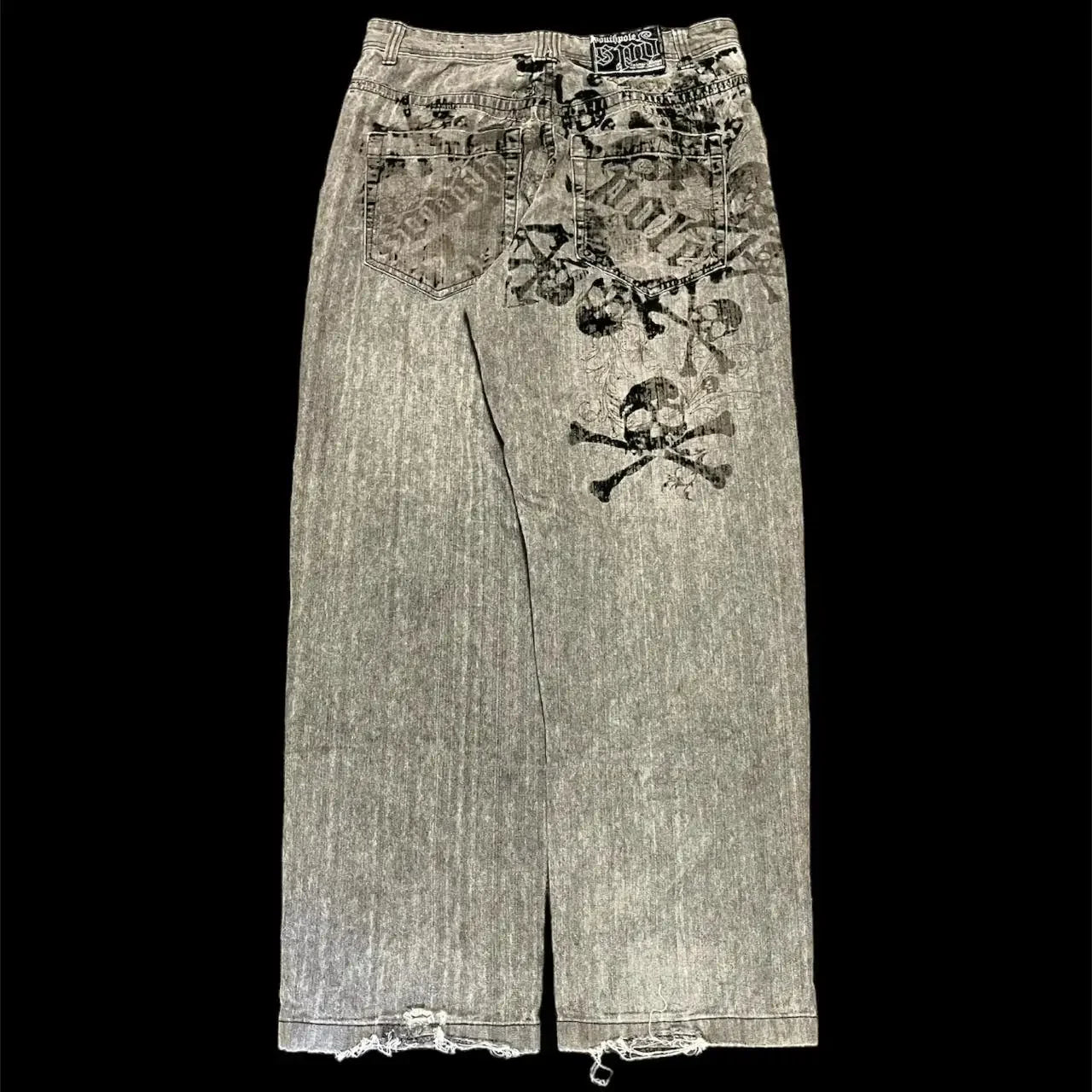 2024 New American Trend Retro Hip-hop Embroidery Pattern Baggy Jeans For Men And Women Y2K Harajuku Gothic Wide Pants Streetwear - Tasawoq