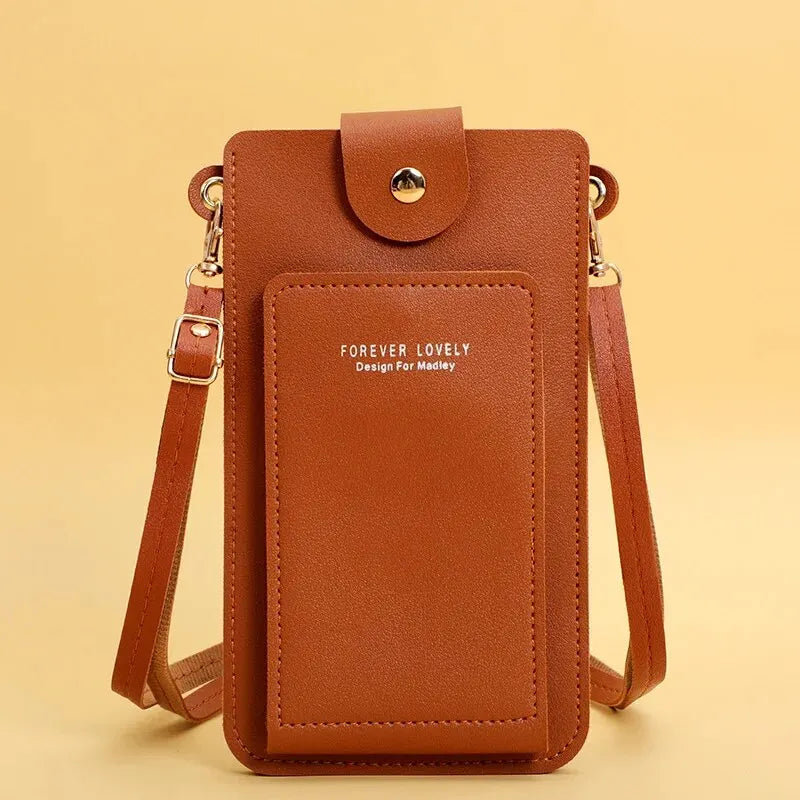Women Bags Soft Leather Wallets Touch Screen Cell Phone Purse Crossbody Shoulder Strap Handbag for Female Cheap Women's Bags - Tasawoq