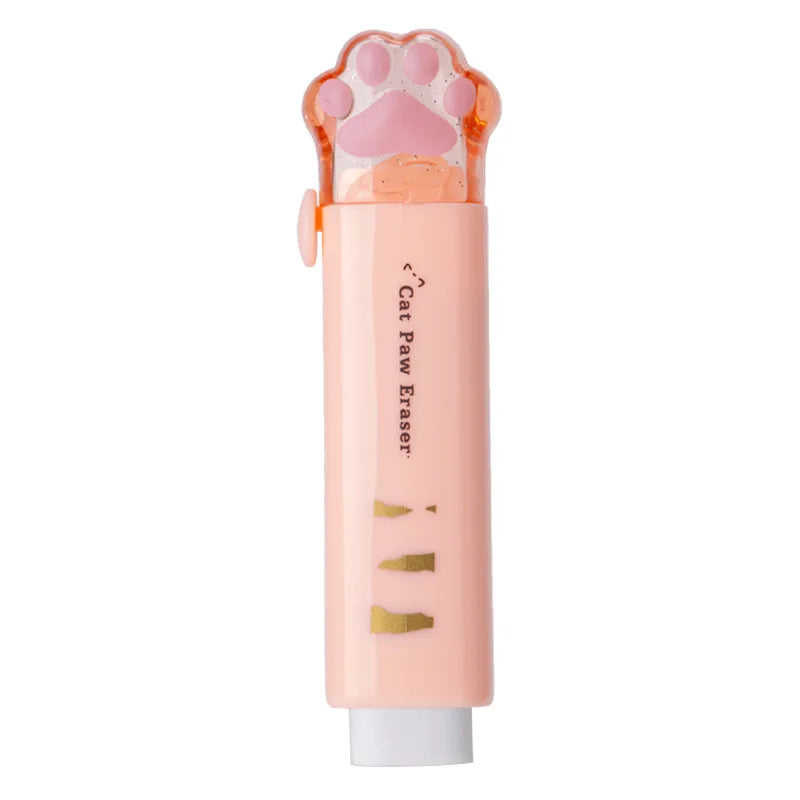 Kawaii Retractable Eraser Cute Cat Korean Stationery Rubber Drawing Erasers Children's school supplies Office