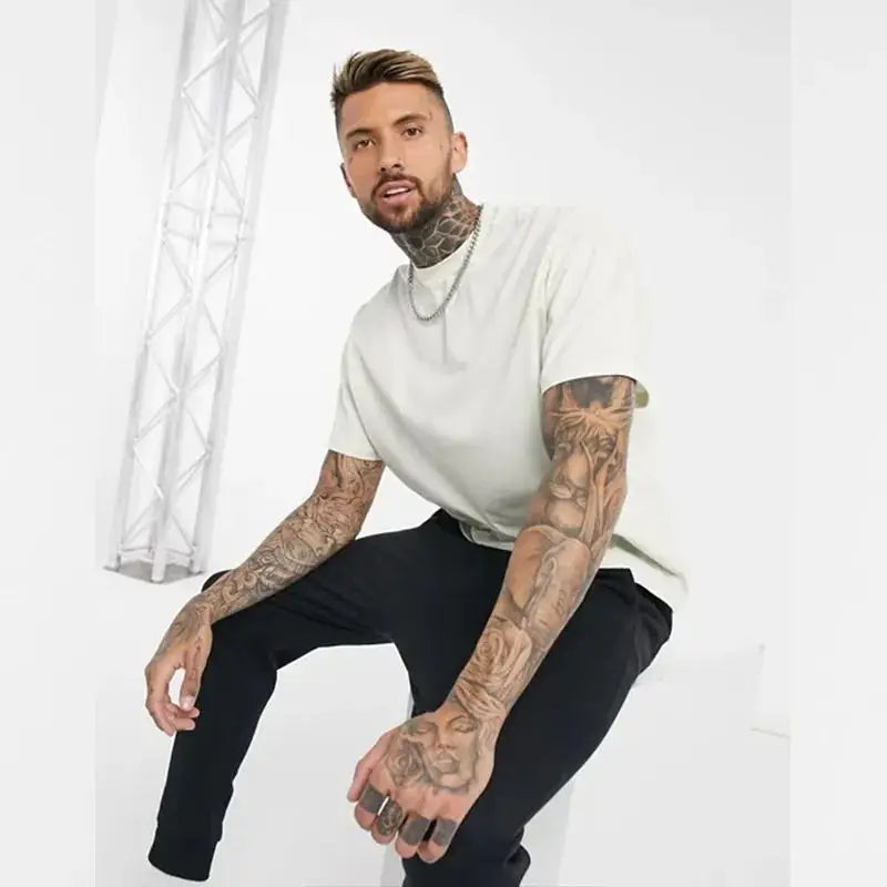 Customized Printed Leisure T Shirt Tee DIY Your Own Design Like Photo Or Logo White T-shirt Fashion Custom Men's Tops Tshirt - Tasawoq