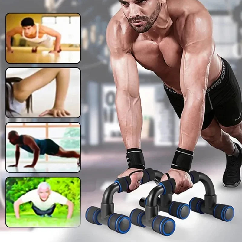 1pair U-shaped Push-up Rack Fitness Equipment Hand Sponge Grip Muscle Training Push Up Bar Chest Home Gym Body Building - Tasawoq