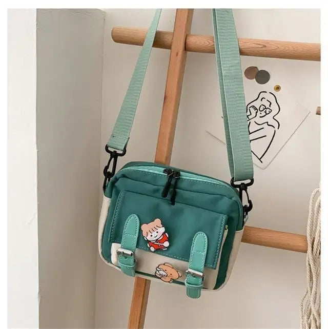Korean Style Canvas Shoulder Bag For Women New Fashion Female Crossbody - Tasawoq