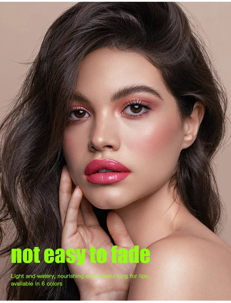 6-tone moisturizing lip gloss luminous oil lip gloss, moisturizing transparent liquid lip gloss, natural lip enhancer, make lips - Tasawoq