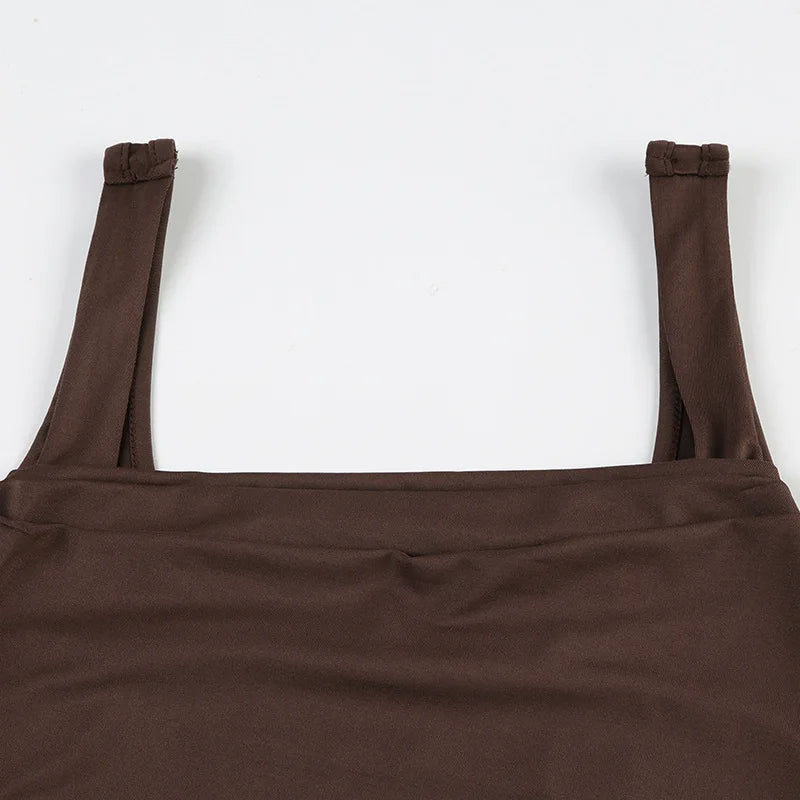 New Women Tank Tops Summer Solid Sexy Backless Streetwear Casual Slim Sleeveless Camisole Fashion Folds Tank Tops Lady Clothing - Tasawoq
