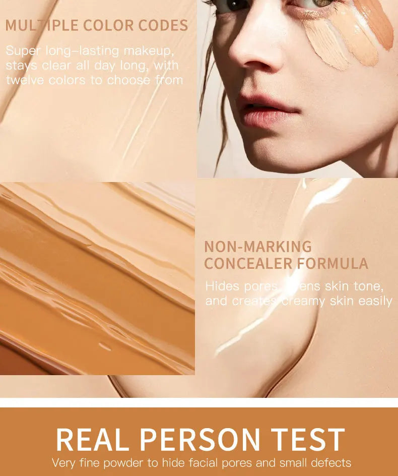 Liquid Foundation Effective Concealer Waterproof Sweat-resistant Makeup Professional Cosmetics - Tasawoq