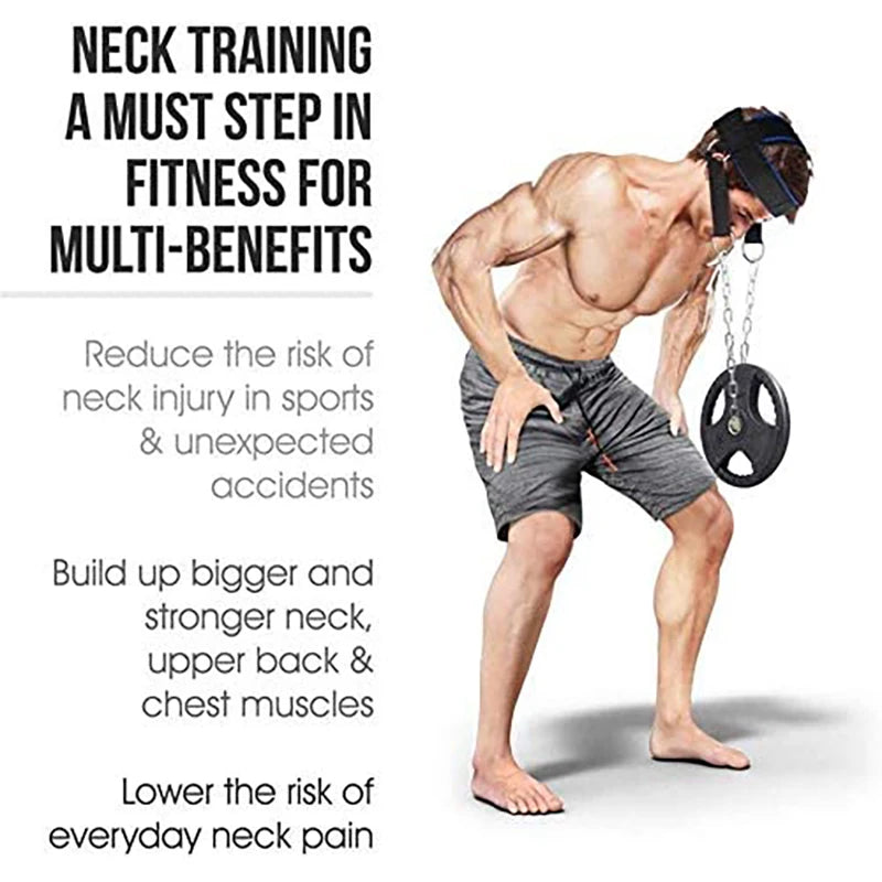 Head Neck Training Head Harness Weight Bearing Cap Body Strengh Adjustable Exercise Strap Neck Muscle Power Training Gym Fitness - Tasawoq