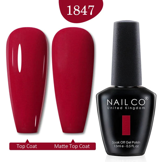 NAILCO Red Colors Series 15ML Nail Gel Polish Nail Supplies Semi Permanent For Nail Art Manicure Soak Off LED UV Hybrid Varnish - Tasawoq