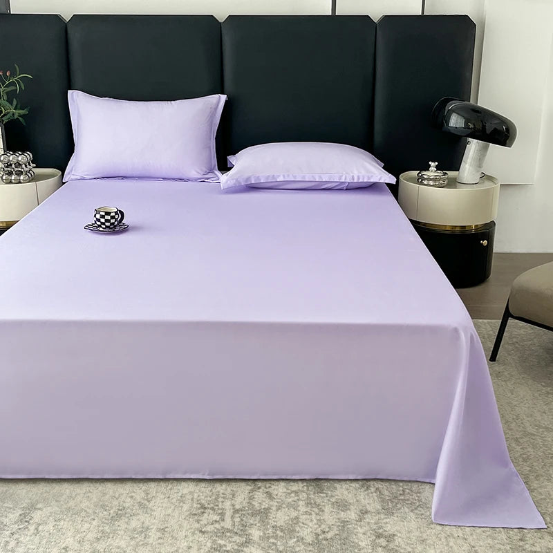 One Solid Color Simple Sheet Machine Washable Single Double Bed Linen Student Dormitory Sheet (pillowcase Not Included)