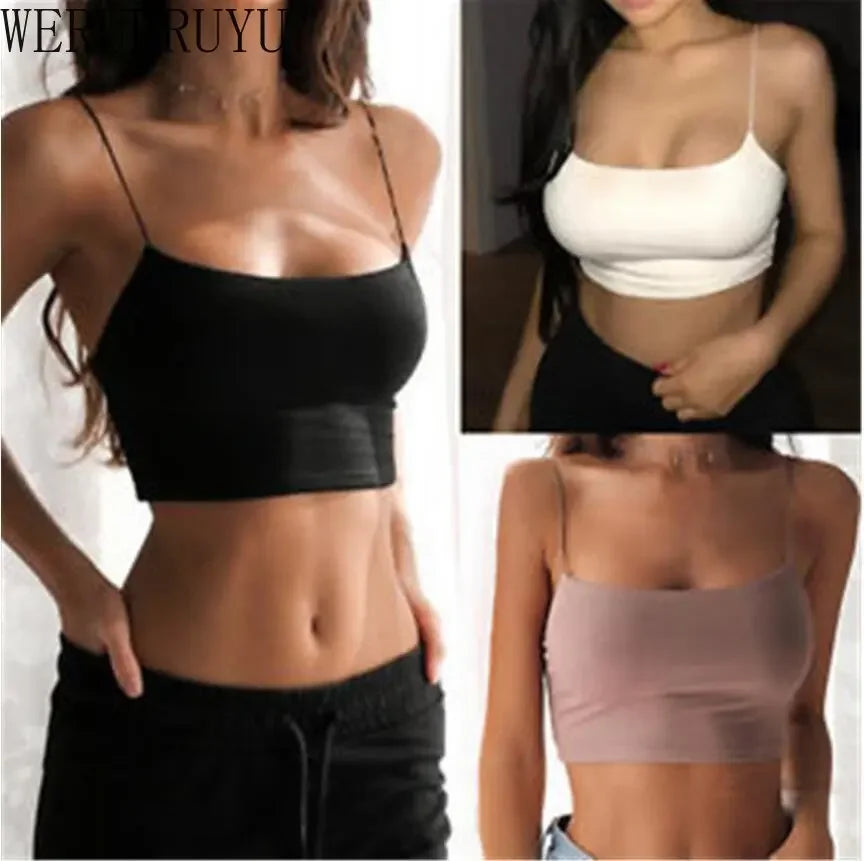 Sexy Sleeveless Vest Corset Crop Top Women Aesthetic Clothing Summer Y2k Streetwear White Black Yellow Red Tank Top for Womens - Tasawoq
