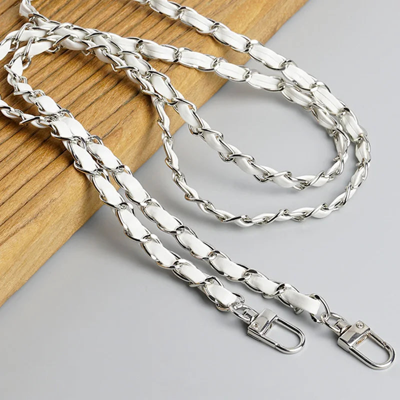 120cm Purse Chain Strap Crossbody Handbag Chains Replacement Leather Shoulder Bag Chain Straps Diy Women Girl Bag Part Accessory - Tasawoq